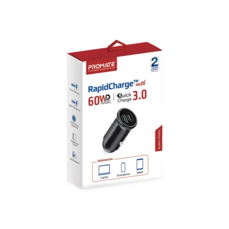Promate Bullet-PD60 RapidCharge™ Mini Car Charger
